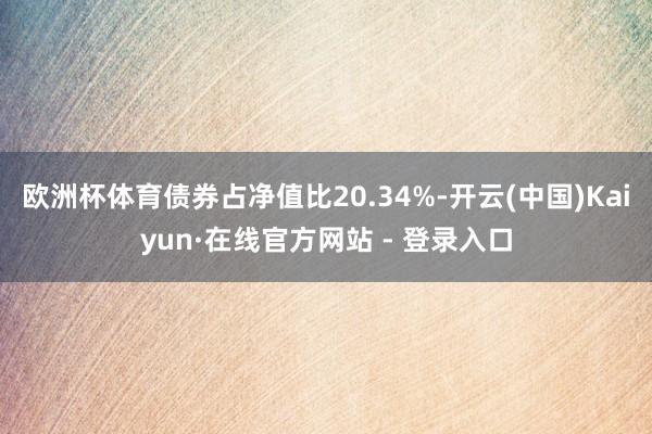欧洲杯体育债券占净值比20.34%-开云(中国)Kaiyun·在线官方网站 - 登录入口