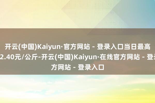 开云(中国)Kaiyun·官方网站 - 登录入口当日最高报价12.40元/公斤-开云(中国)Kaiyun·在线官方网站 - 登录入口