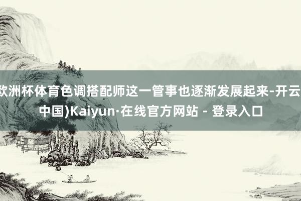 欧洲杯体育色调搭配师这一管事也逐渐发展起来-开云(中国)Kaiyun·在线官方网站 - 登录入口