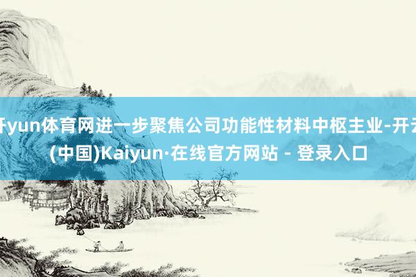 开yun体育网进一步聚焦公司功能性材料中枢主业-开云(中国)Kaiyun·在线官方网站 - 登录入口