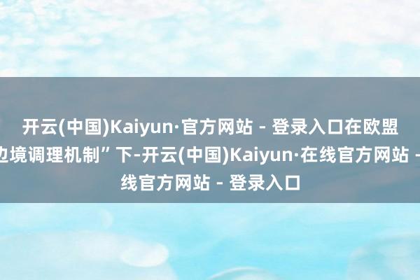 开云(中国)Kaiyun·官方网站 - 登录入口在欧盟那套“碳边境调理机制”下-开云(中国)Kaiyun·在线官方网站 - 登录入口
