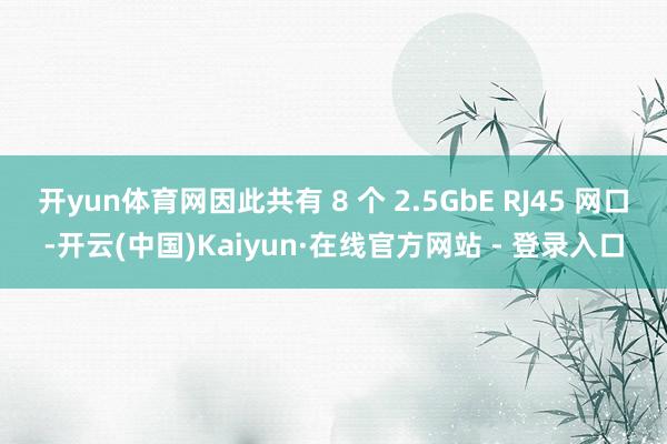 开yun体育网因此共有 8 个 2.5GbE RJ45 网口-开云(中国)Kaiyun·在线官方网站 - 登录入口