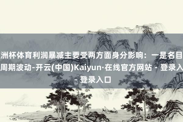 欧洲杯体育利润暴减主要受两方面身分影响：一是名目结转周期波动-开云(中国)Kaiyun·在线官方网站 - 登录入口