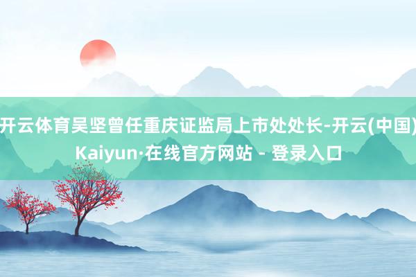 开云体育吴坚曾任重庆证监局上市处处长-开云(中国)Kaiyun·在线官方网站 - 登录入口